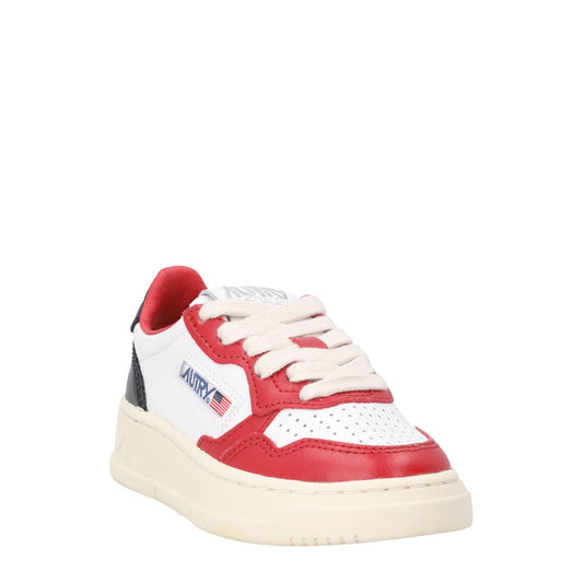 AUTRY Unisex Kids Medalist Trainers Leather Low Top White Red EU 26 RRP 165 — View 2
