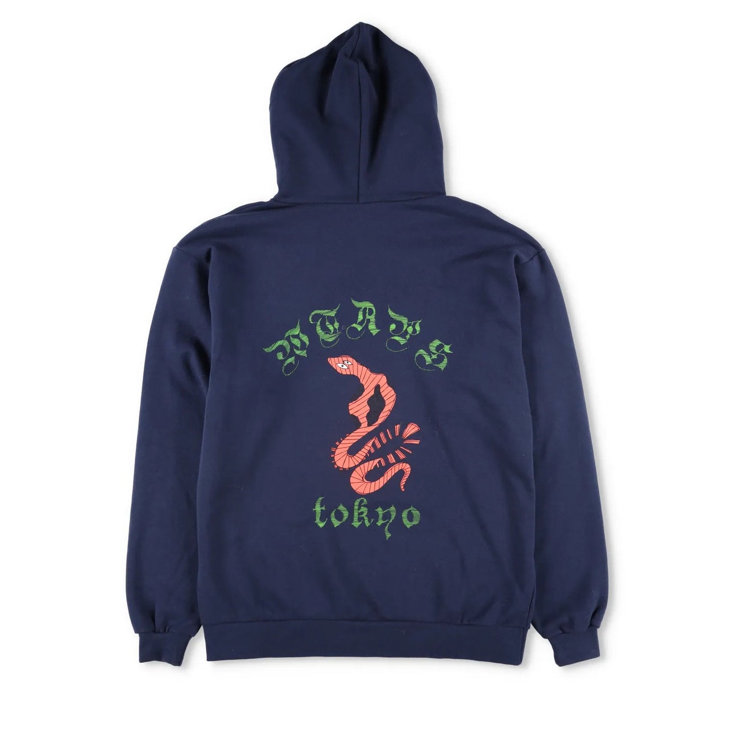 WTAPS Mens Hoodie Blue Cotton Kangaroo Pocket Logo Pullover Size X 04 RRP 200 — View 8