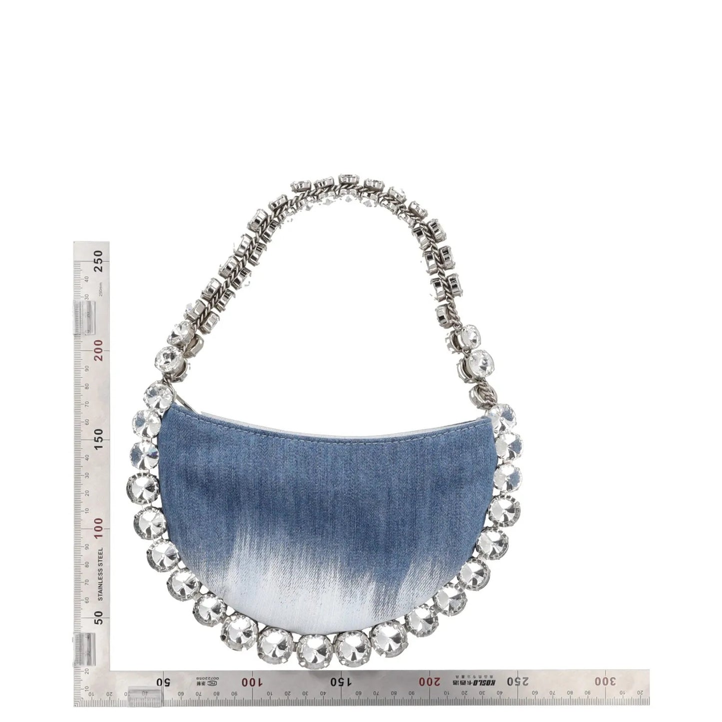 L'ALINGI Womens Flexible Eternity Denim Mini Clutch Bag Blue One Size RRP 850 — View 5