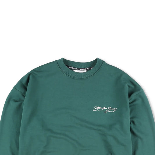 VANQUISH Mens Sweatshirt Crew Neck Long Sleeve Logo Pullover Green M RRP 150 — View 2