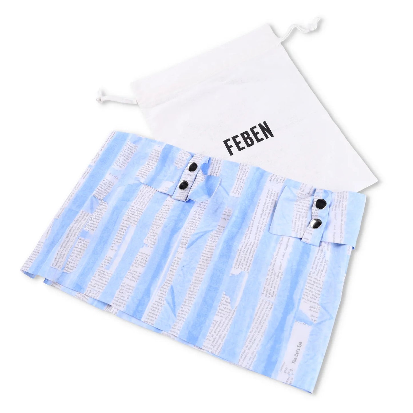 FEBEN Womens The Read Mini Skirt Multicoloured Buttons Striped Short 38 RRP 505 — View 7