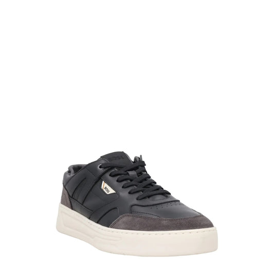 HUGO BOSS Mens Baltimore Sneakers Low Top Lace Up Black White Sole EU36.5 RRP214 — View 2