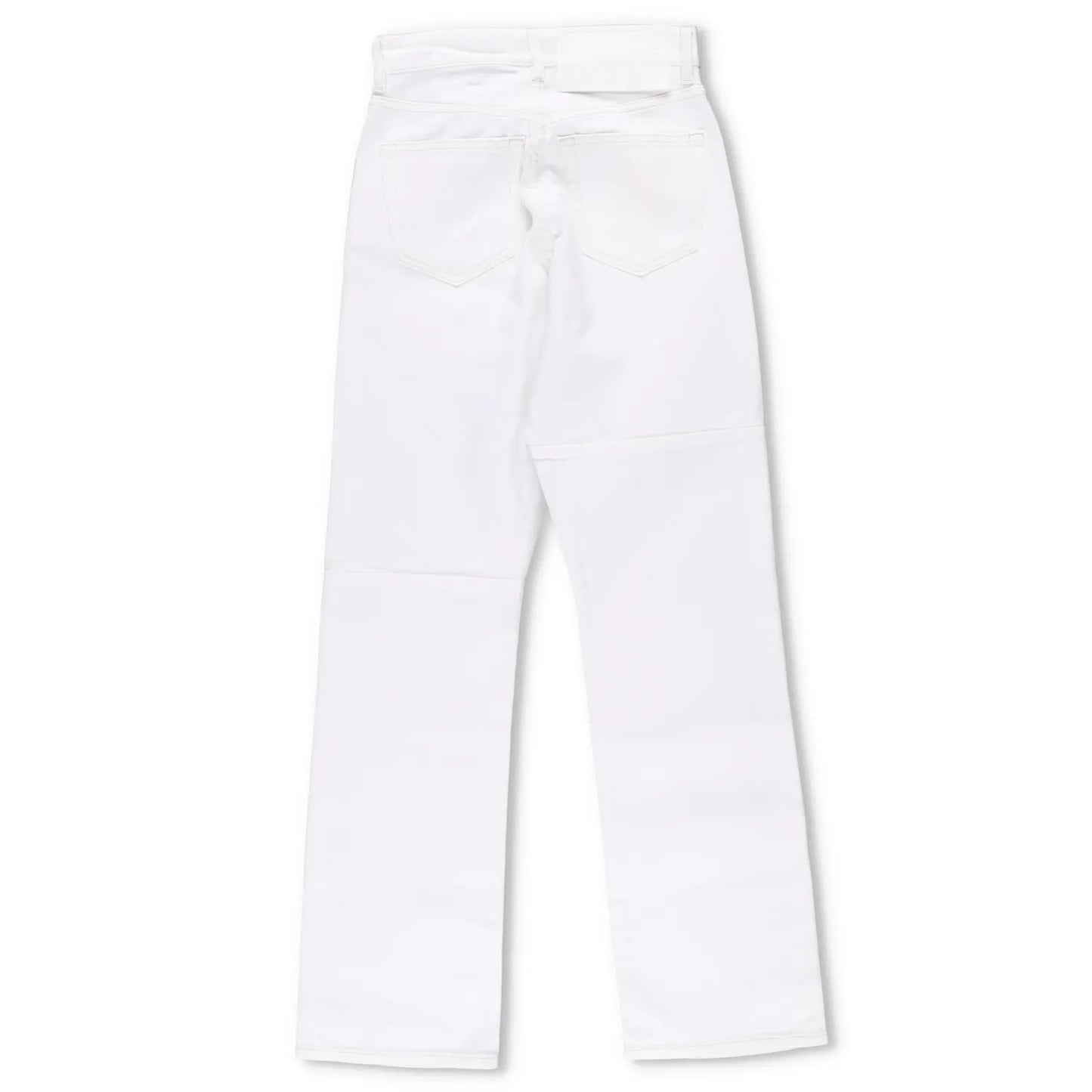 MM6 Mens Jeans Straight Leg High Waist Aluminium Denim Silver Size 26 RRP 406 — View 11