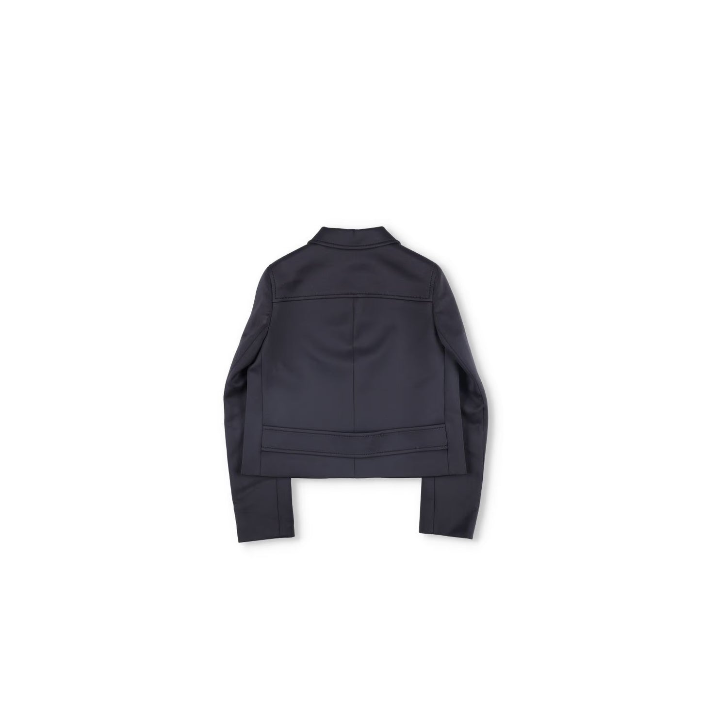 PRADA Womens Black Cropped Jacket Logo Accent Button Closure Size 40 RRP 1700 — View 9