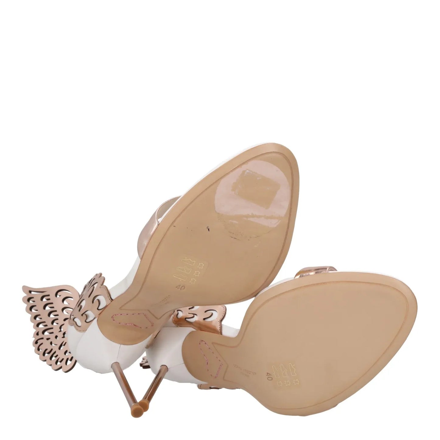 SOPHIA WEBSTER Evangeline Sandal Leather White Comfort Buckle Closure UK7 RRP580 — View 9
