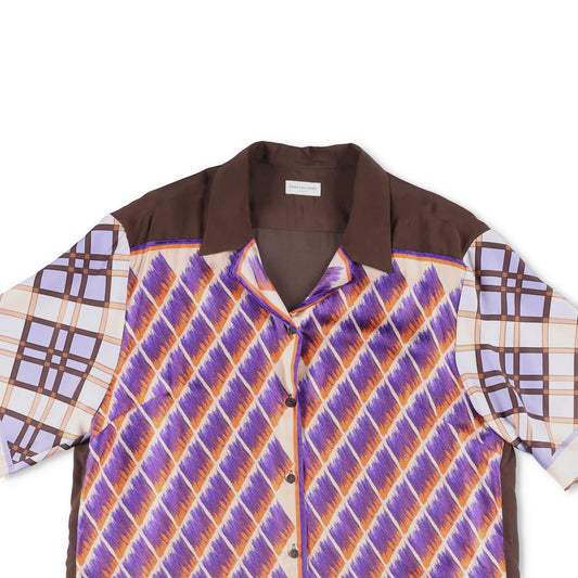 DRIES VAN NOTEN Mens Shirt Silk Button-Up Multicoloured Size 40 RRP 795 — View 2