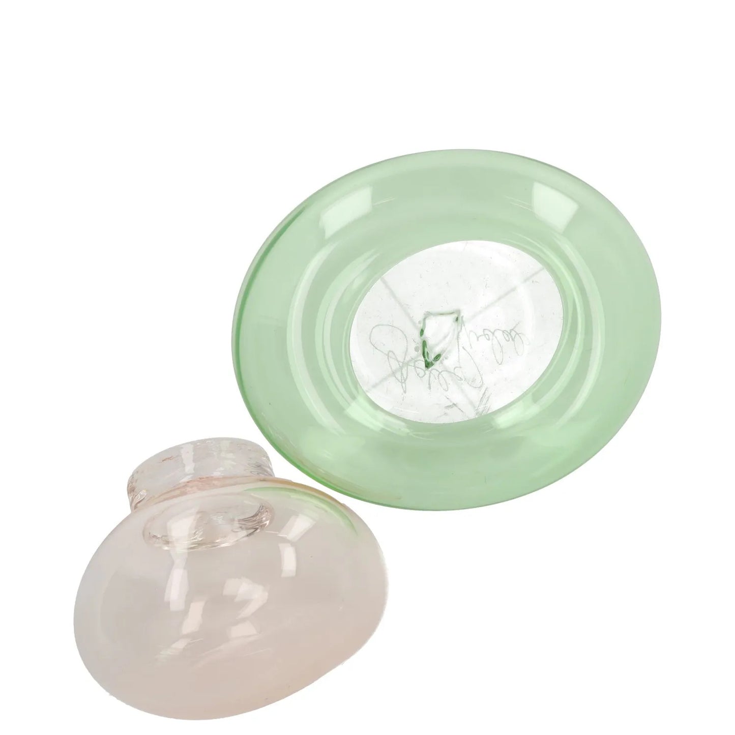 HELLE MARDAHL STUDIO Decoration Container Green Clear Glass Size S RRP 400 — View 8