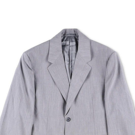 PRADA Mens Mohair Seta Suit Blazer Light Grey Double Breasted Size 50 RRP 2900 — View 2