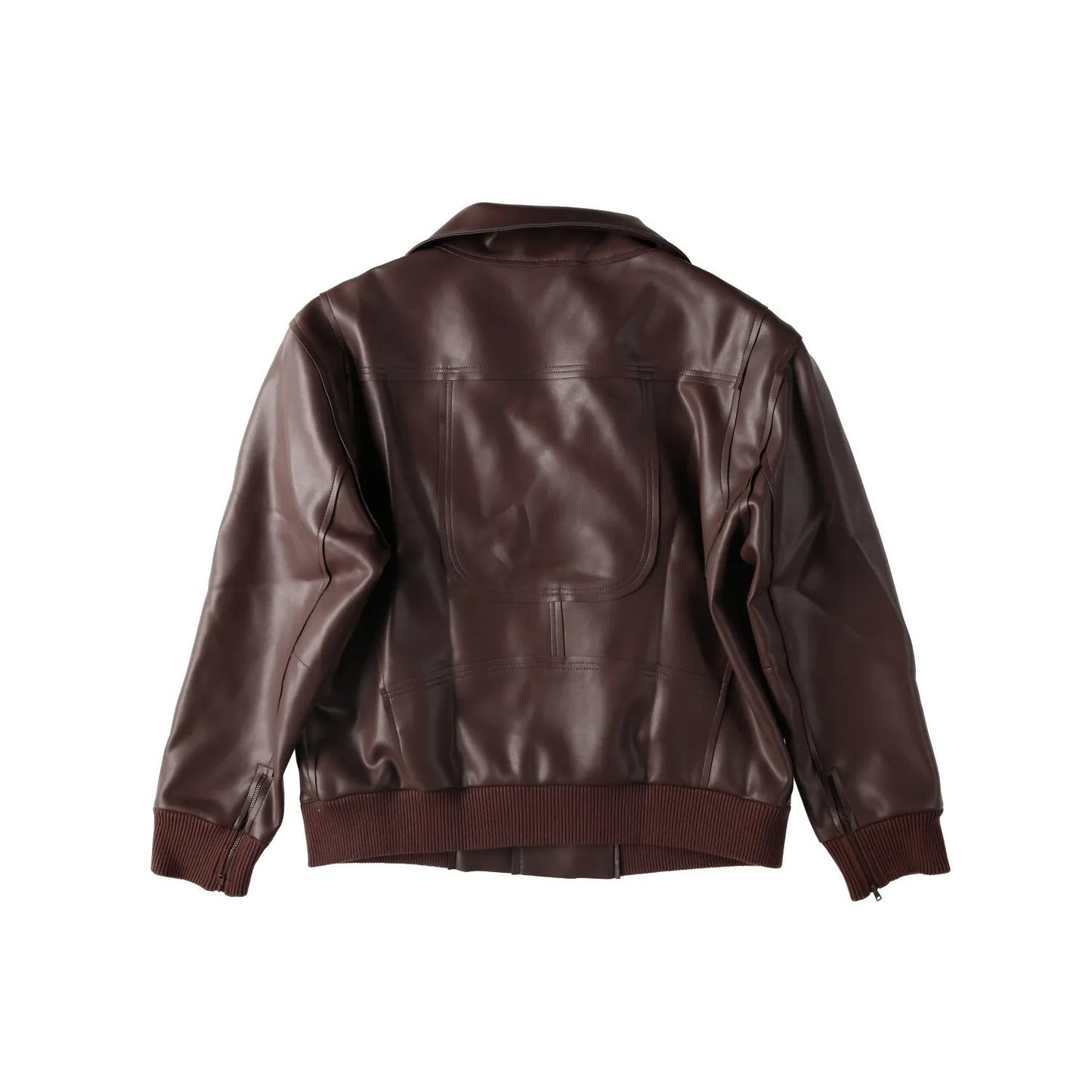 NORMA KAMALI Womens Oversized Moto Jacket Chocolate Core Front Zip M - 38 RRP274 — View 12