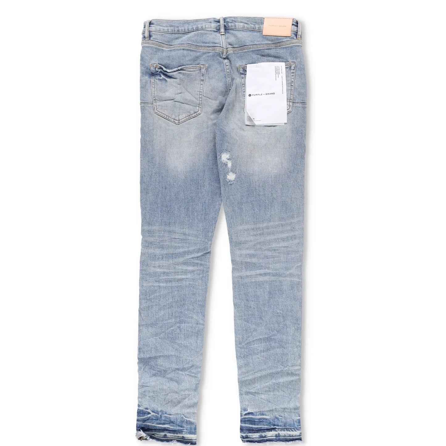 PURPLE BRAND Mens Light Indigo Vintage Ripped Skinny Jeans 5 Pocket 33 RRP 275 — View 12