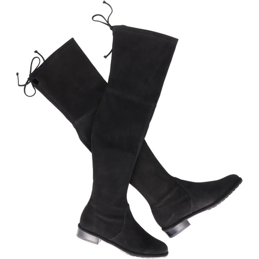 STUART WEITZMAN Womens Over Knee Riding Boots Black Lowland Suede UK 3 RRP 895 — View 2
