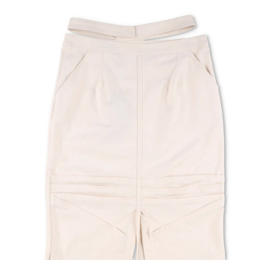 ANDREADAMO Womens Midi Skirt Double Belt White Tie Closure Size L RRP 480 — View 2