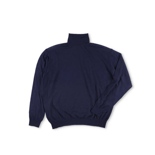 PRADA Womens Jumper High Neck Long Sleeve Pullover Sweatshirt Blue 44 RRP 1520 — View 2