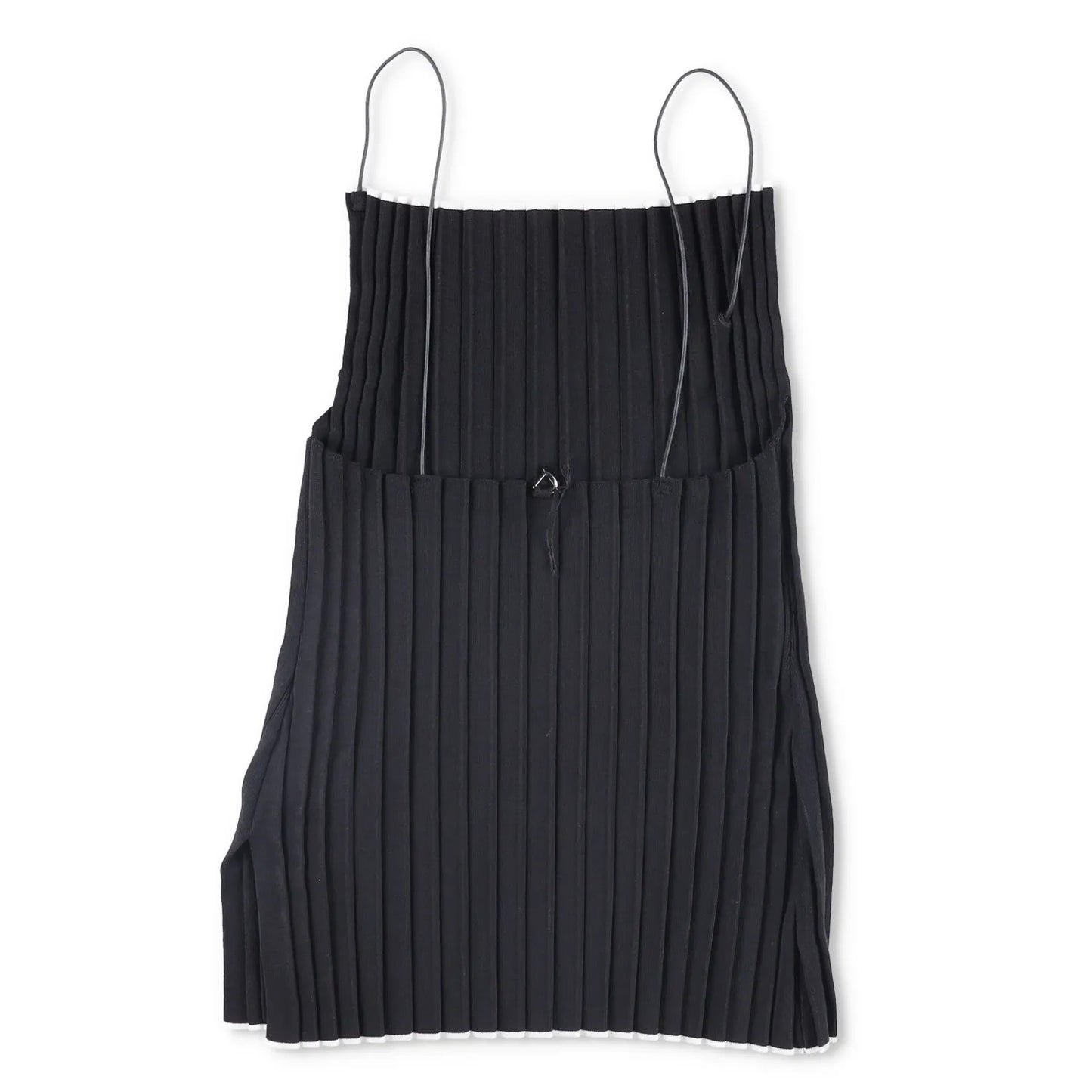 JACQUEMUS Women La Haut Maille Plisse Blouse Black Knit Pleated Square 40 RRP275 — View 7