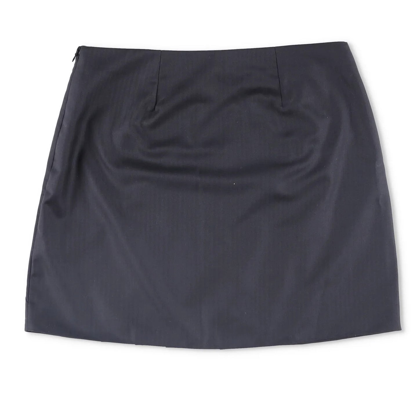 RACIL Women Misha Herringbone Wool High Waisted Mini Draped Skirt Black 3 RRP420 — View 8