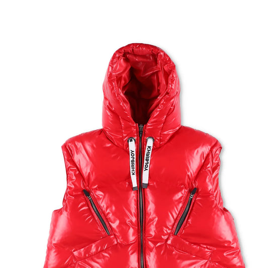 KHRIS JOY Kids Gillet Red Quilted Puffer Waistcoat Zip Closure Size 1 RRP 570 — View 2