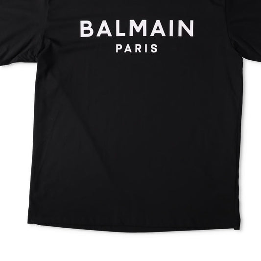 BALMAIN Mens Print T-Shirt Straight Fit Crew Neck Cotton Black M RRP 395 — View 2