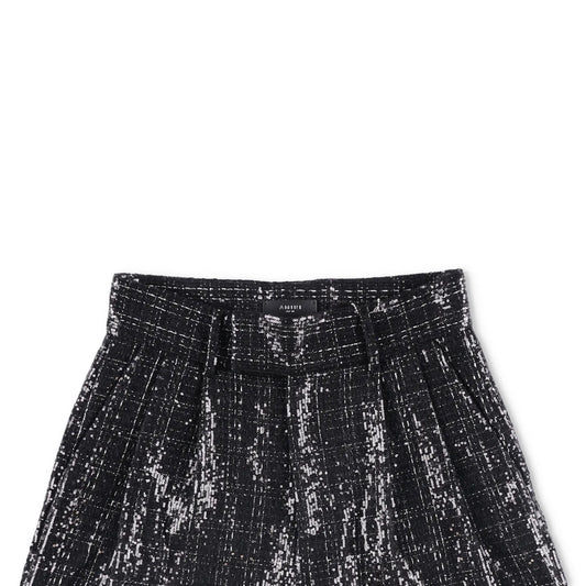 AMIRI Mens Sequin Boucle Skater Shorts Black Tweed Shiny Size 50 RRP 890 — View 2
