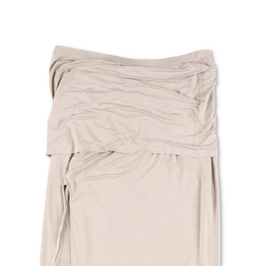 JACQUEMUS Womens Jupe Pareo Croissant Midi Skirt Slit A-Line Beige XXL RRP 520 — View 2