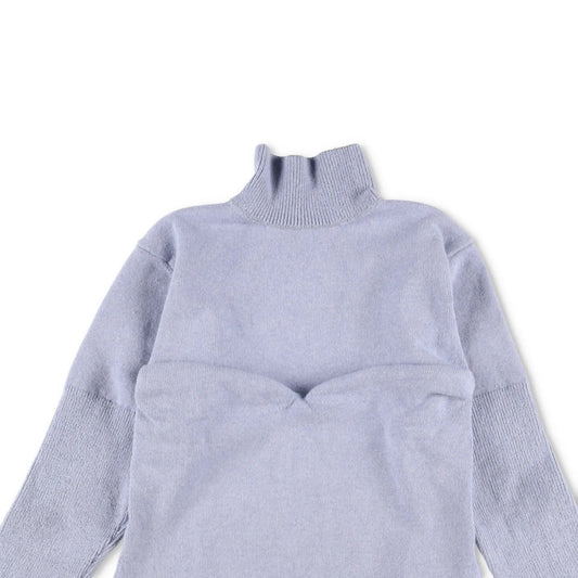 SINEAD O'DWYER Women Jumper Knit Long Sleeve Ribbed Arms Grey High Neck 4 RRP535 — View 2