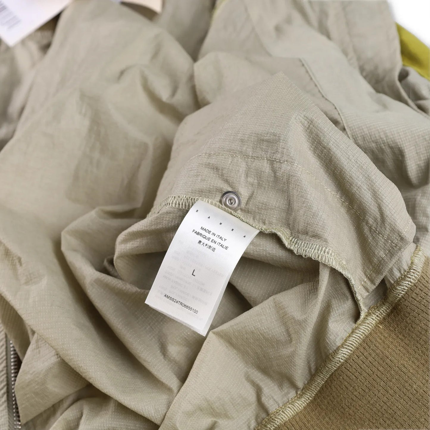 RANRA Mens Thussar Zip Sweatshirt Olive Accents Full Zip Neutrals Size L RRP 550 — View 8