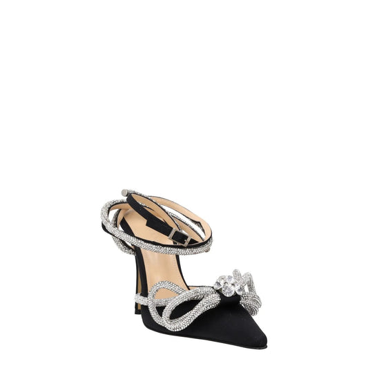 MACH & MACH Womens Rhinestone Stiletto Heels Black Silver Synthetic UK3.5 RRP825 — View 2