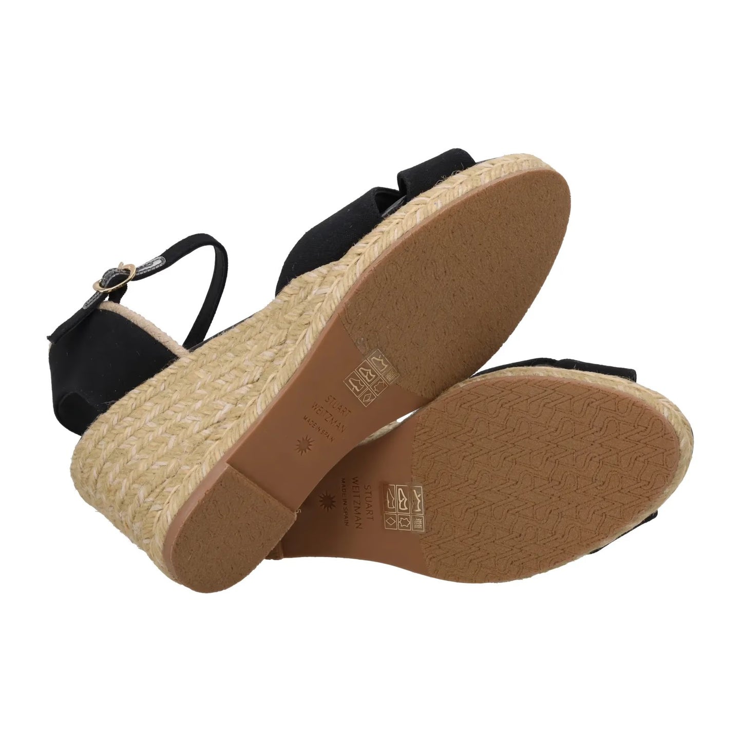 Stuart Weitzman Womens Mirela li Espadrilles Wedge Black Canvas UK 7 RRP 295 — View 8