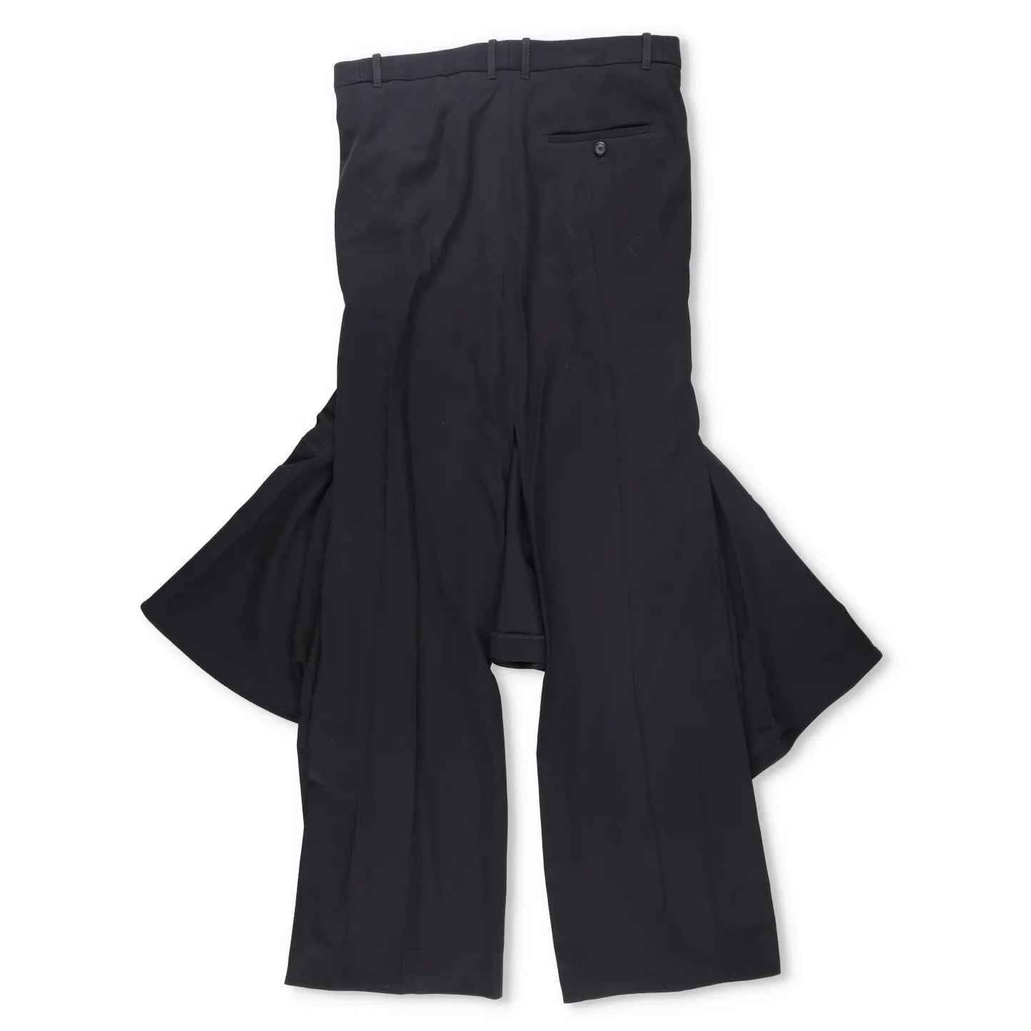 BALENCIAGA Womens Godet Skirt Maxi Asymmetric Twill Black Size 38 RRP 2450 — View 11