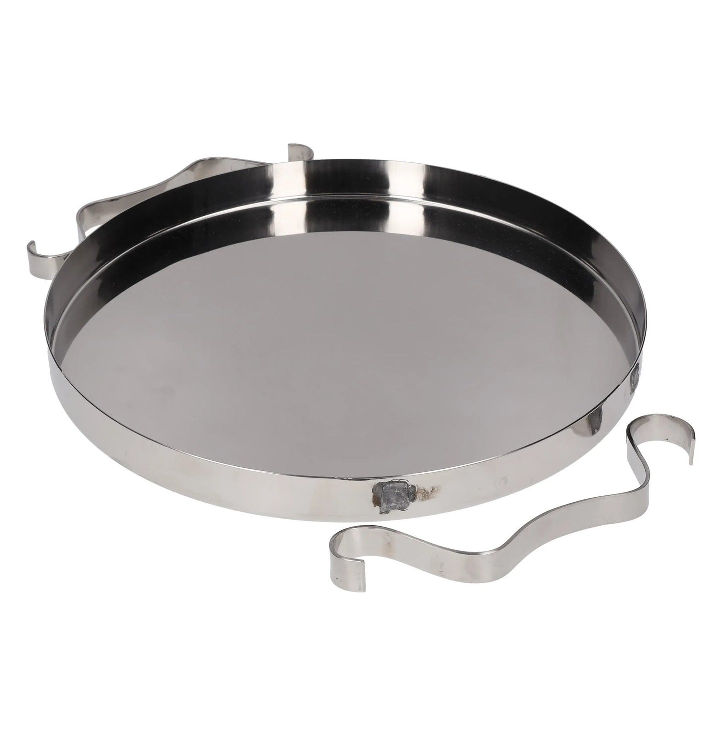 Sophie Lou Jacobsen Squiggle Tray Large Silver Stainless Steel Round OS RRP 155 — View 5