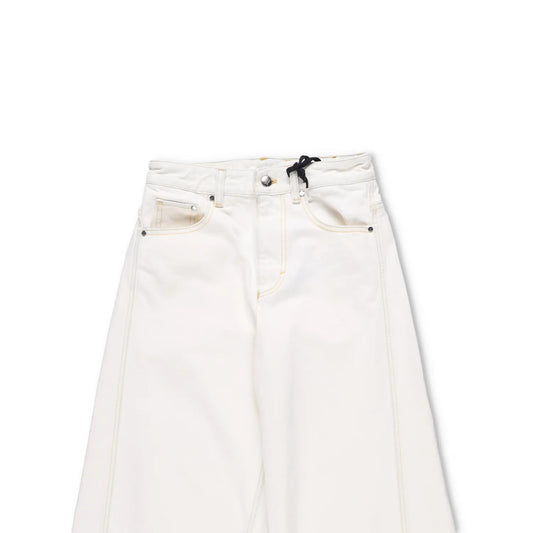 MONCLER GENIUS X Alicia Keys Womens Wide Leg Jeans Neutrals High Waist 40 RRP525 — View 2