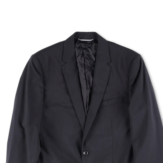 DIOR HOMME Mens Two Button Blazer Mid Length Black Jacket Size 46 R RRP 1500 — View 2