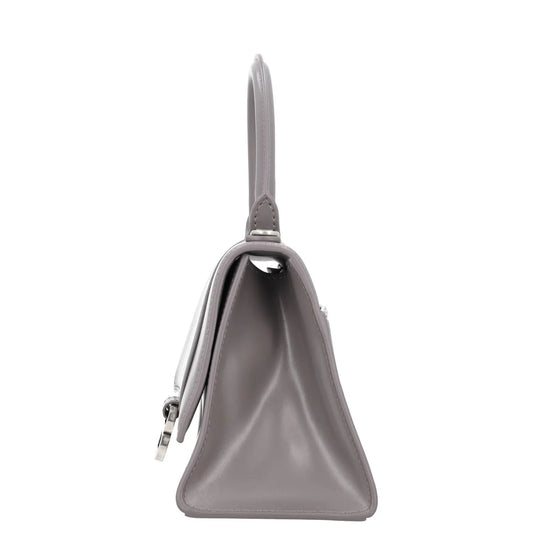 BALENCIAGA Womens Top Handle Bag Grey Leather Handbag Size Small RRP 2090 — View 2