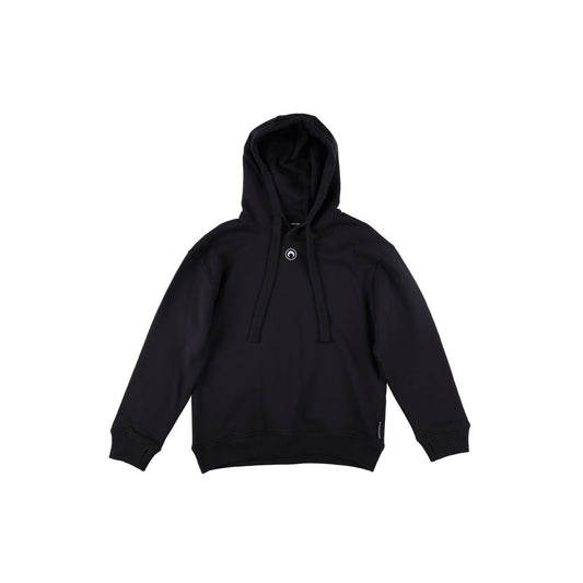 MARINE SERRE Womens Organic Cotton Fleece Hoodie Black Logo Size XS RRP 330 — View 2