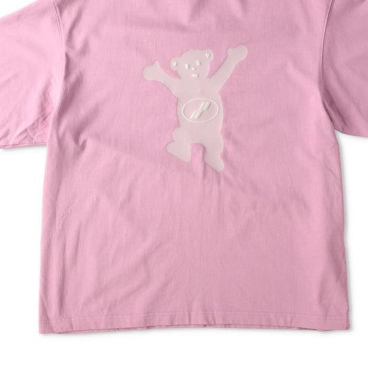 WE11 DONE Womens Pink Teddy Logo T-Shirt Cotton Animal Short Sleeve S RRP 250 — View 2