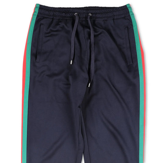 GUCCI Mens Trackpants Cotton Blend Blue Side Stripes Drawstring Size S RRP 750 — View 2