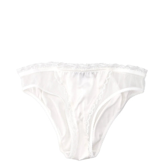 DOLCE & GABBANA Womens Briefs Sheer Panel Lace White Knickers Size XS RRP 245 — View 2