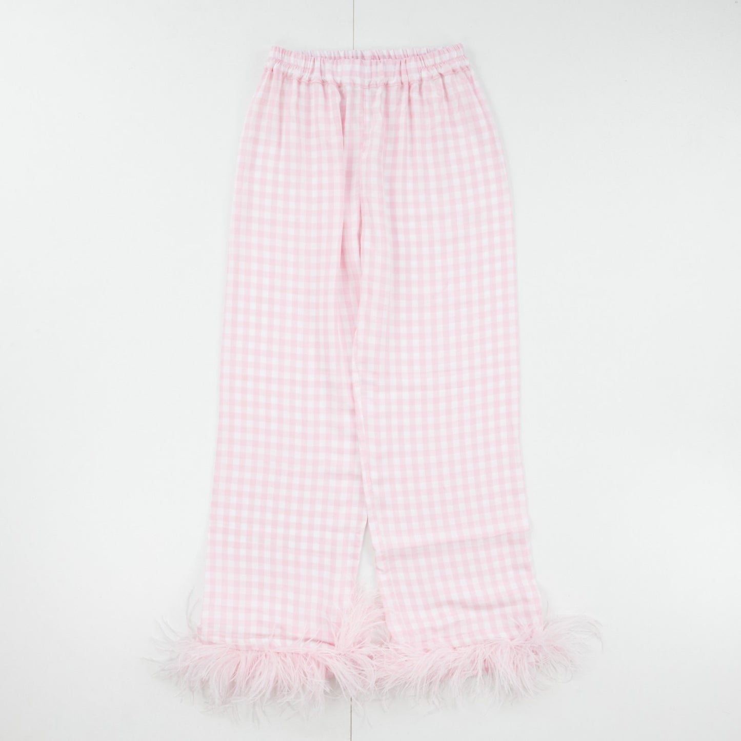 SLEEPER Womens Pink Check Viscose Pyjama Set Button Long Sleeve XS RRP 330 — View 9