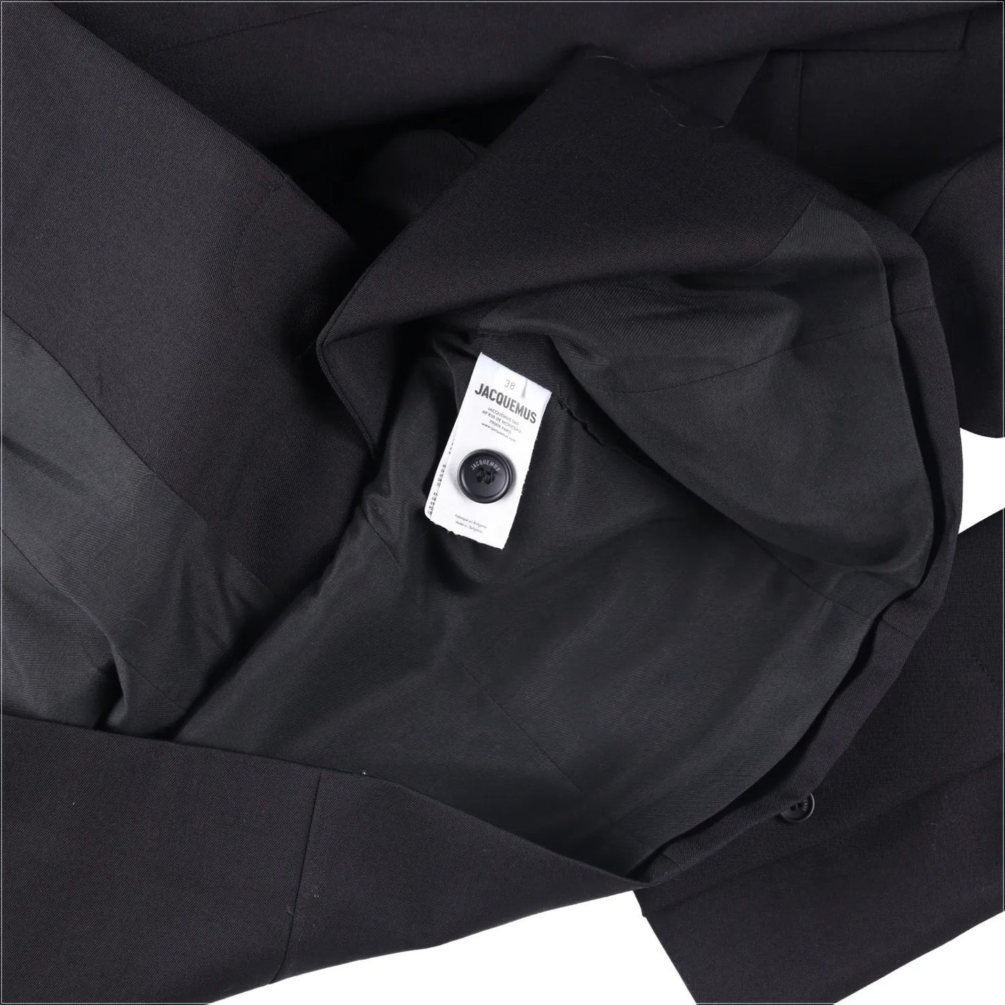 JACQUEMUS Womens La Robe Bari Long Sleeve Side Mini Dress Black 38 RRP 830 — View 9