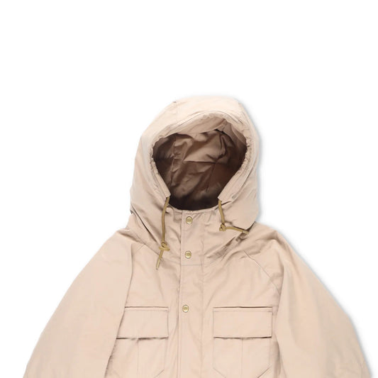 HOLUBAR Mens Parka Coat Cotton Nylon Polyester Blend Mid Length Beige L-4 RRP500 — View 2