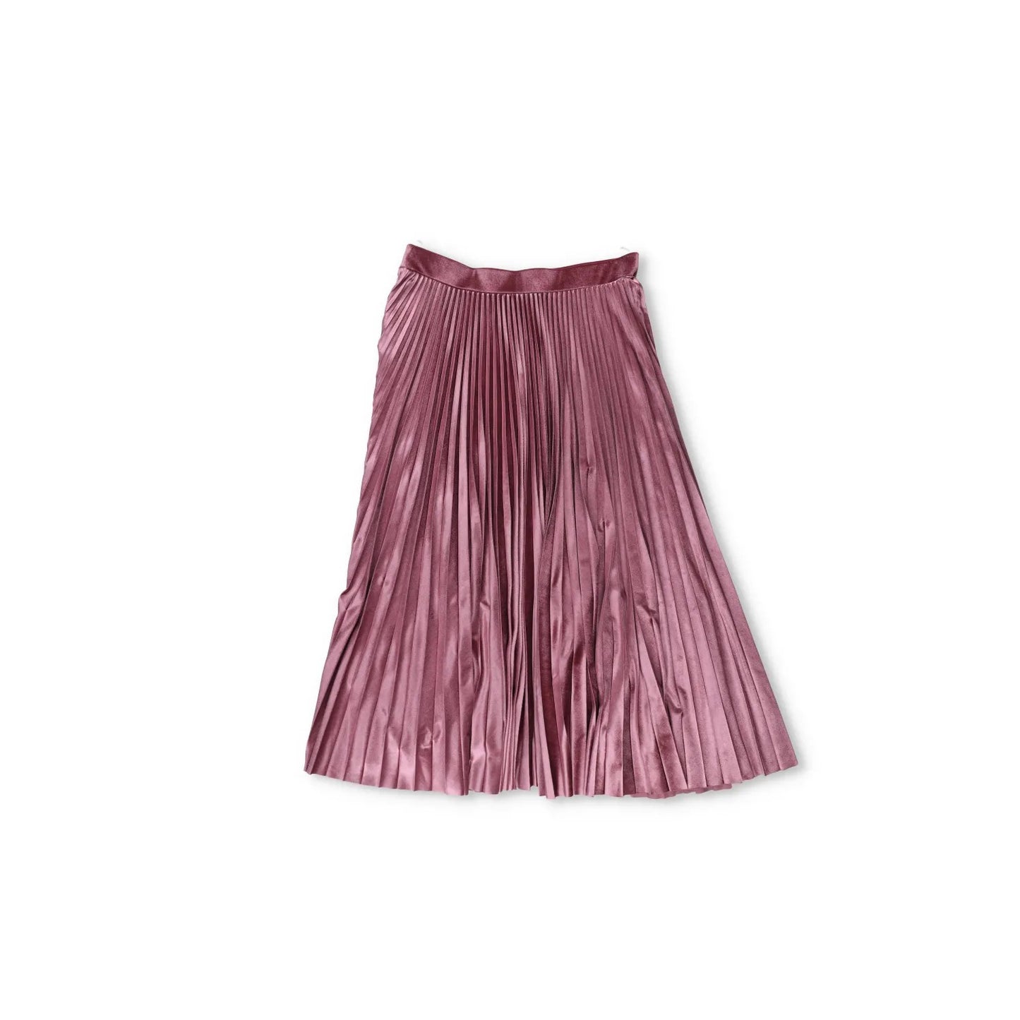 VALENTINO Womens Midi Skirt Satin Pleated Pink Shiny Polyester Blend S RRP 1450 — View 9