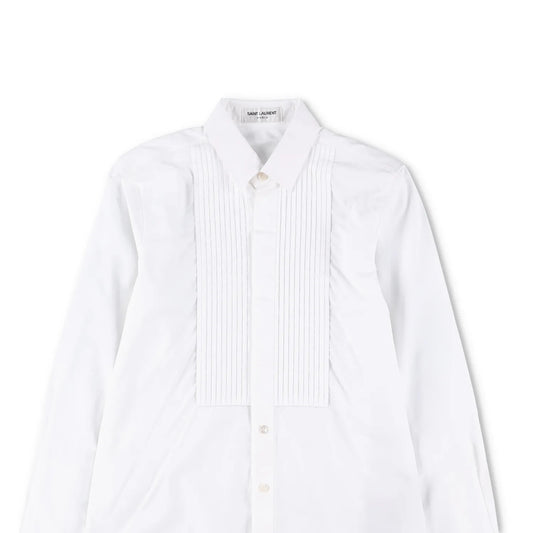 SAINT LAURENT Womens Top Shirt Long Sleeve Collared Button Up White 34 RRP 645 — View 2