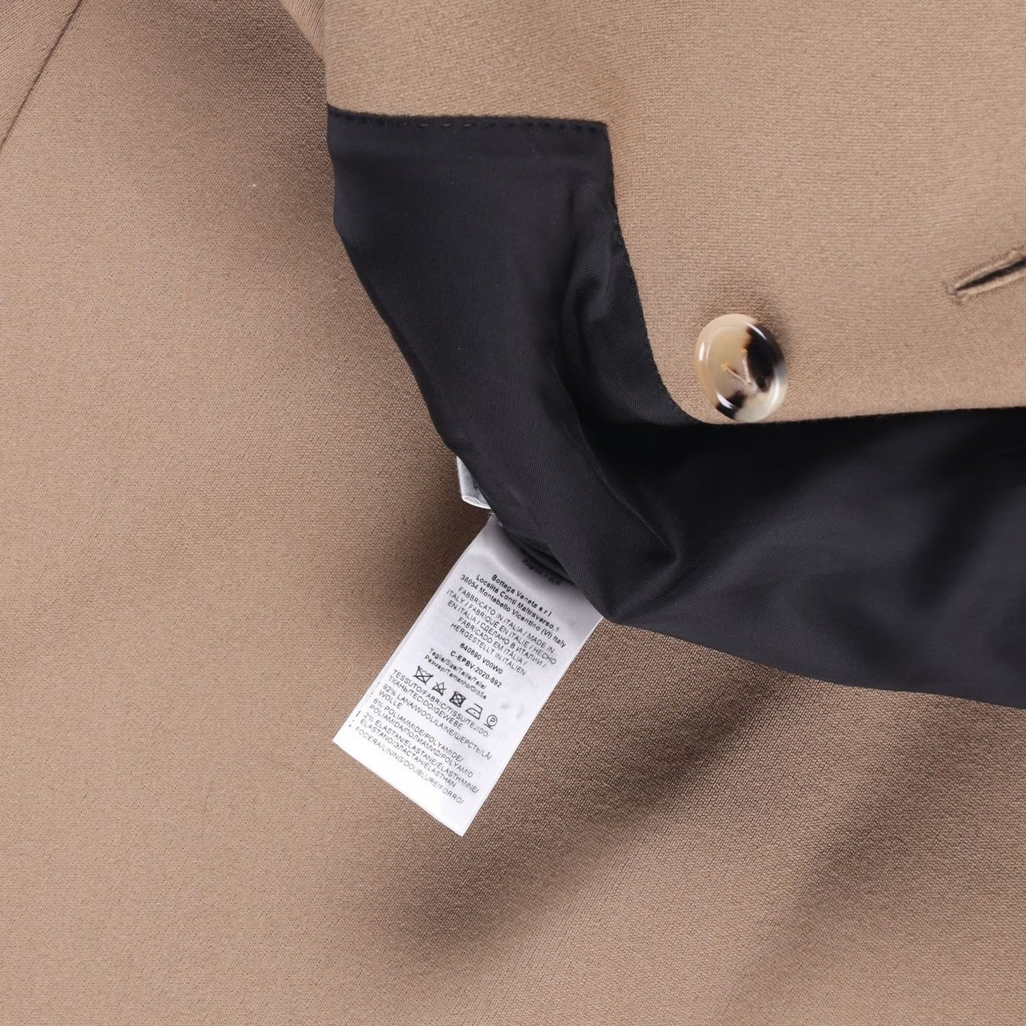 BOTTEGA VENETA Womens Long Beige Wool Coat Double Breasted Size 38 RRP 3500 — View 9