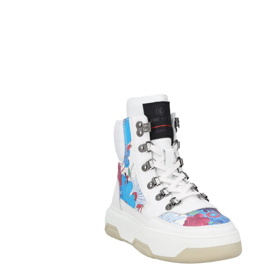 BOGNER Womens Trainers High Top White Leather Lace Up Sneakers UK 2.5 RRP 275 — View 2