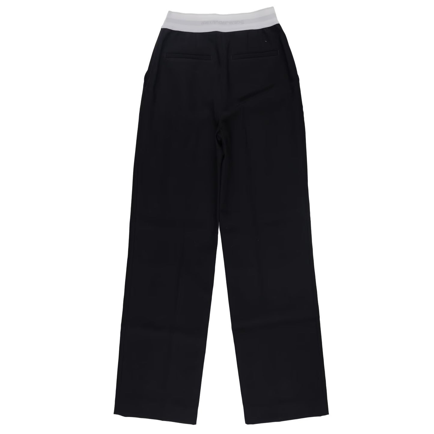 ALEXANDER WANG Womens High Waisted Pleated Trouser Logo Elastic Black 2 RRP 595 — View 10