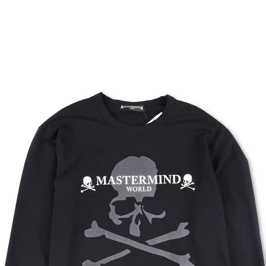 MASTERMIND Mens Jumper Cotton Black Large Print Logo Crew Neck Size L RRP 750 — View 2