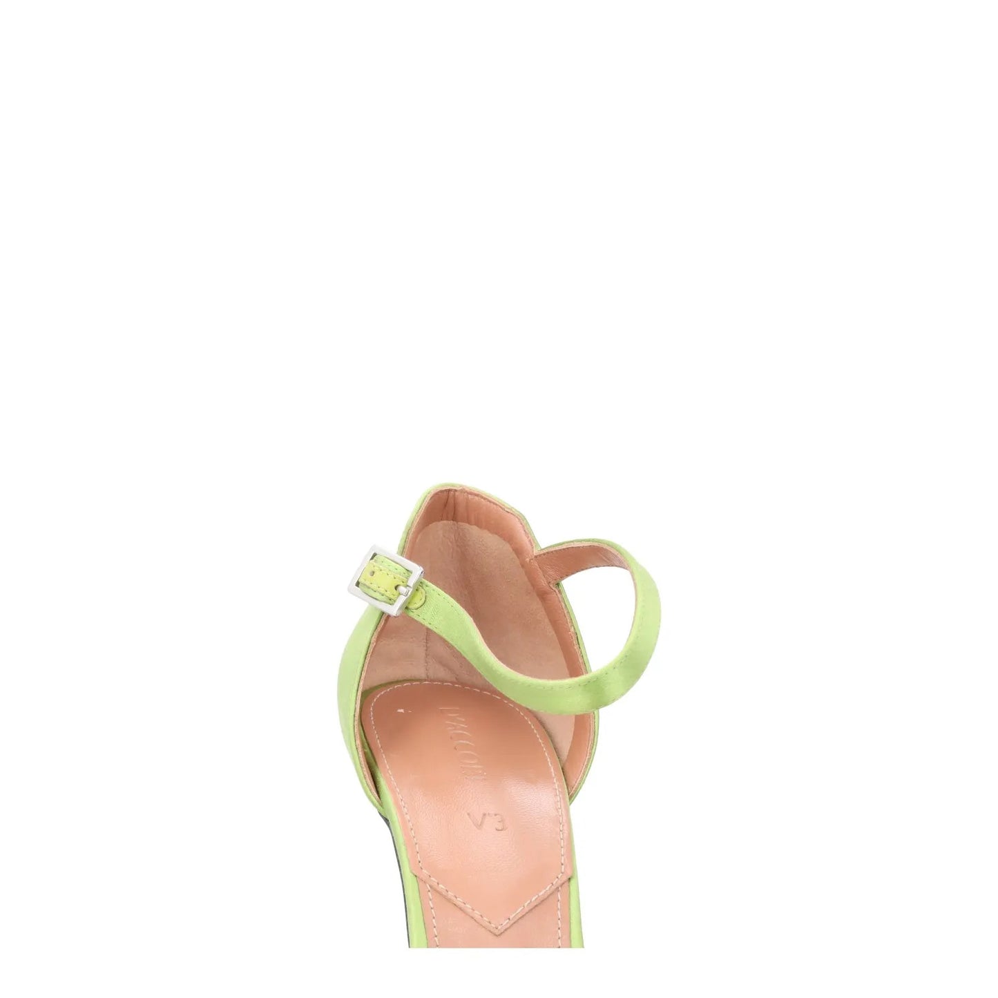 DACCORI Women Platform Heel Satin Leather Sandals Green Open Toe Size 41 RRP 950 — View 9