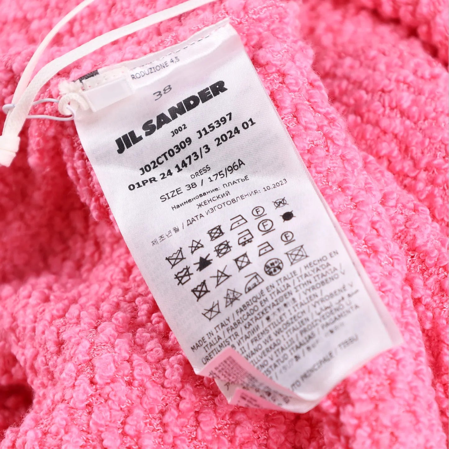 JIL SANDER Womens Midi Dress Sleeveless Flared Hem Frayed Edges Pink 38 RRP 2080 — View 11