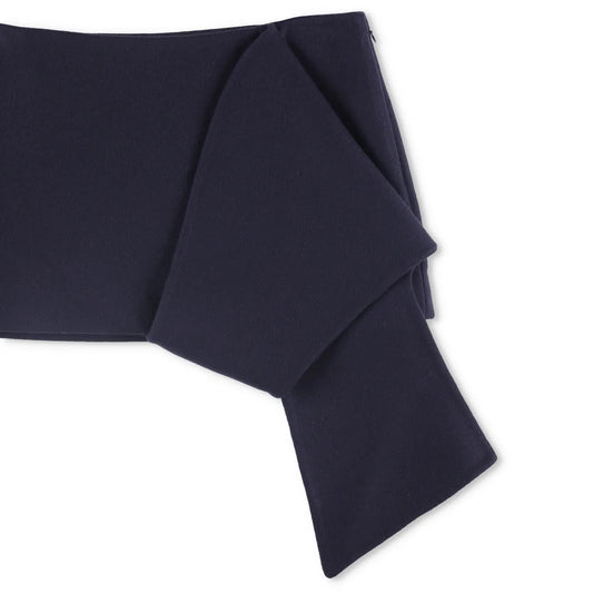 PRADA Womens Mini Skirts Navy Blue Asymmetric Wool Zip Size 42 RRP 1460 — View 2