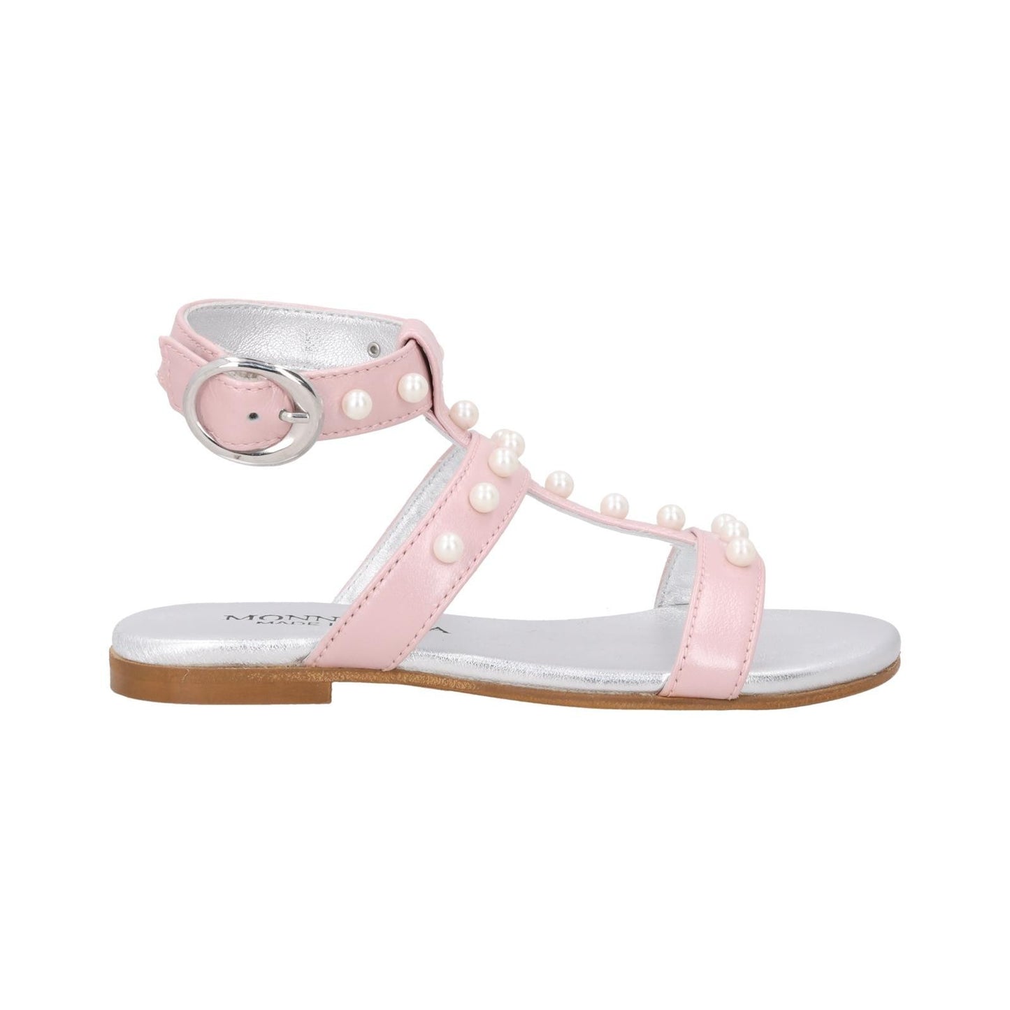 MONNA LISA Kids Sandals Pink Sandalo Con Perle Laminat Leather 28 RRP 205 — View 12