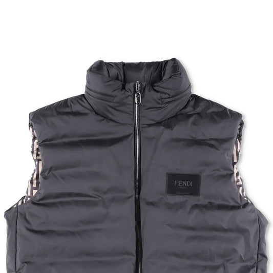 FENDI Mens Puffed Gillet Rev Pad Waistcoat Black Sleeveless Size 46 RRP 1850 — View 2